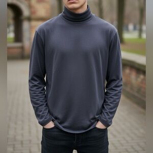 COOFANDY Men’s navy blue Turtleneck Sweater XL